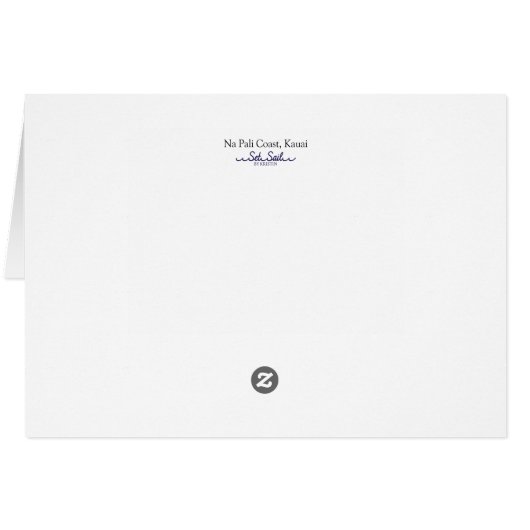 Na Pali Coast Grußkarte (Rückseite Horizontal)