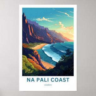 Na Pali Coast Hawaii Reiseposter Poster