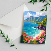 Na Pali Coast Kauai Hawaii Küste Malerei Postkarte