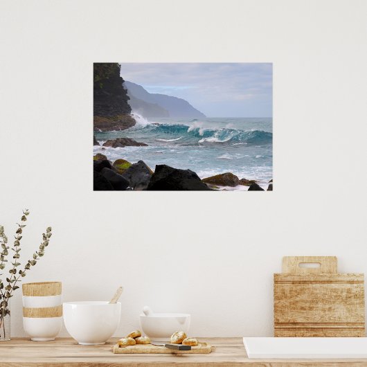 Na Pali Coast, Kauai, Hawaii, Poster (Küche)