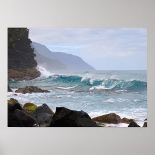 Na Pali Coast, Kauai, Hawaii, Poster