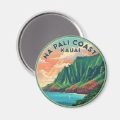 Nā Pali Coast Kauai Hawaii Travel Magnet (Vorderseite/Rückseite)