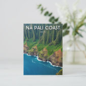 Nā Pali Coast Kauai Hawaii Travel Postkarte (Stehend Vorderseite)