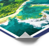 NA PALI COAST - KAUAI INSEL - HAWAII POSTER (Ecke)