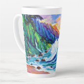 Na Pali Coast Kauai Tropical Sunset Tasse (Linke Ecke)