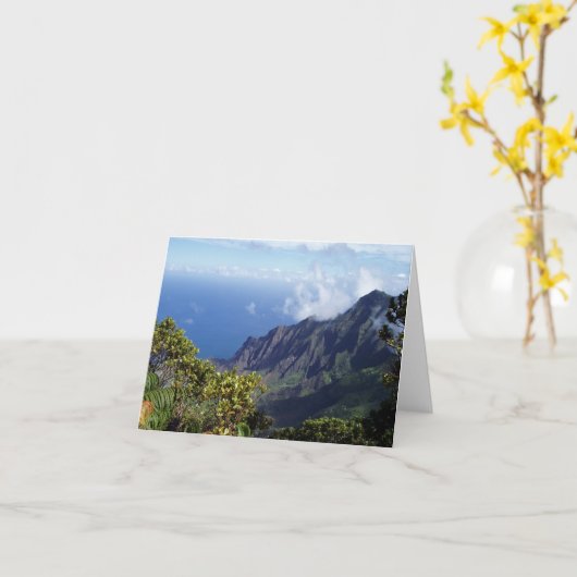 Na Pali Coast Notecard! Karte (Gelbe Blume)