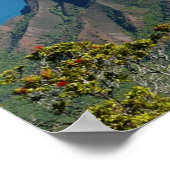 Na Pali Coast on Kauai Poster (Ecke)