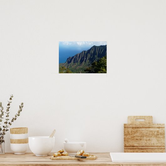 Na Pali Coast on Kauai Poster (Küche)