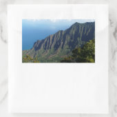 Na Pali Coast on Kauai rechteckige Aufkleber (Tasche)