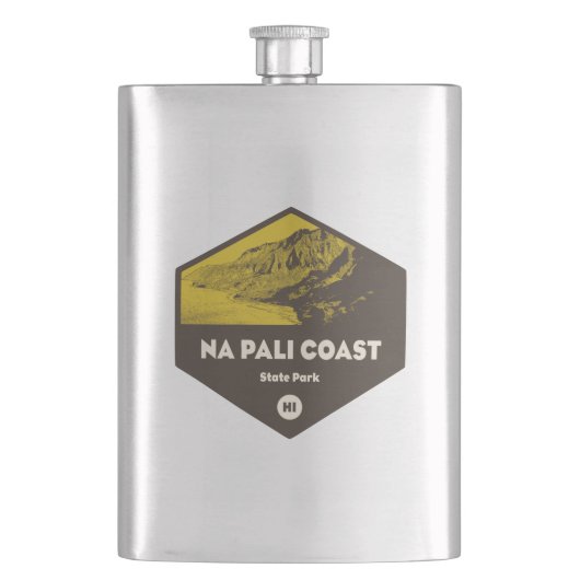 Nā Pali Coast Staat Park Hawaii Flachmann (Vorderseite)