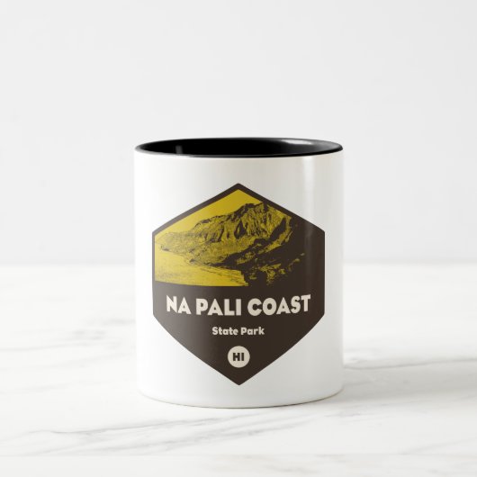 Nā Pali Coast Staat Park Hawaii Zweifarbige Tasse (Mittel)