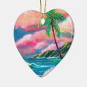 Na Pali Coast Weihnachten Keramik Ornament (Links)
