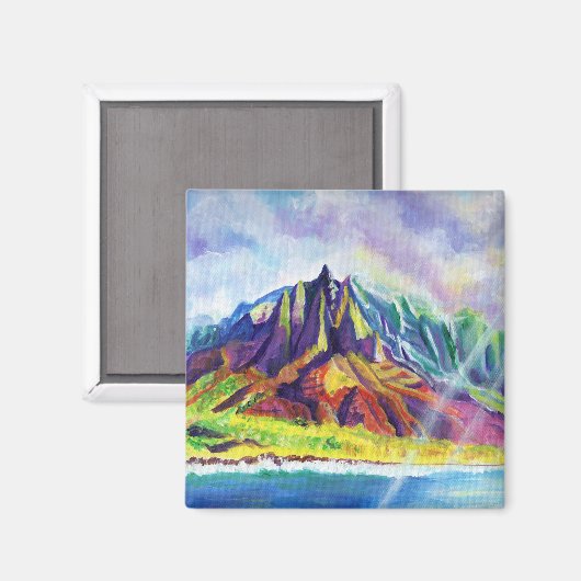 Na Pali Küste Kauai Hawaii Magnet (Vorderseite/Rückseite)