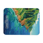 Nā Pali Küste Kauai Hawaii Reise Magnet (Horizontal)