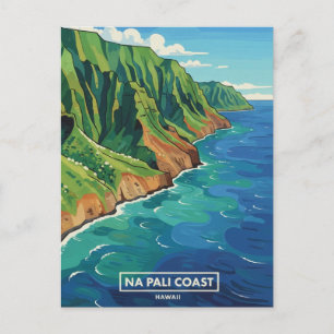 Nā Pali Küste Kauai Hawaii Reise Postkarte