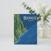 Na Pali Küste USA Postkarte (Stehend Vorderseite)