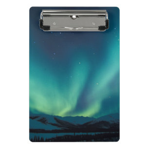 NA, USA, Alaska, Brooks Range, Grüne Vorhänge Mini Klemmbrett