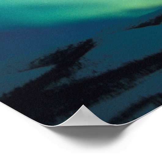 NA, USA, Alaska, Brooks Range, Vorhänge von grün Poster (Ecke)