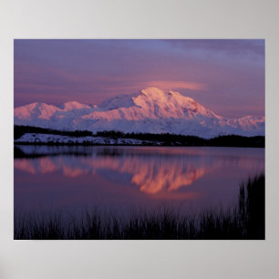 NA, USA, Alaska. Denali-Nationalpark. Berg Poster