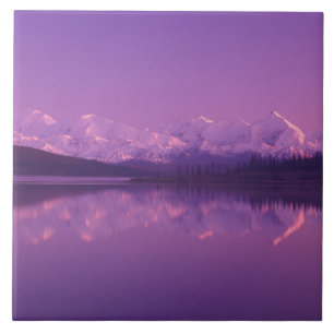 NA, USA, Alaska, Denali NP, Wonder Lake, Abend Fliese