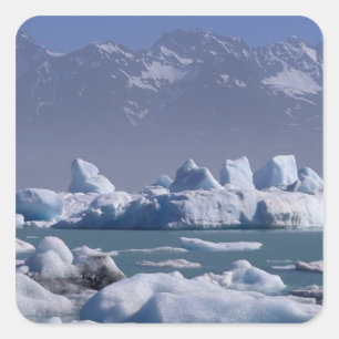 NA, USA, Alaska, St. Elias-Gebirge, Alsek-Fluss, Quadratischer Aufkleber