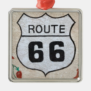 NA, USA, Arizona, Holbrook Route 66 Straßenschild Ornament Aus Metall