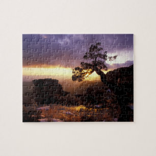 NA, USA, Arizona, Tucson, Sunset und Lone Puzzle