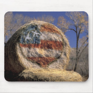 NA, USA, Colorado, Gunnison. Patriotische Heurolle Mousepad