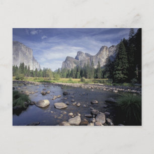 NA, USA, Kalifornien, Yosemite NP, Talblick Postkarte