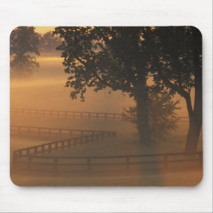 NA, USA, Kentucky. Nebeliger Sonnenaufgang in Kent Mousepad