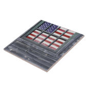 Na, USA, Maine, Georgetown-Insel. Flagge von Fliese (Seite)