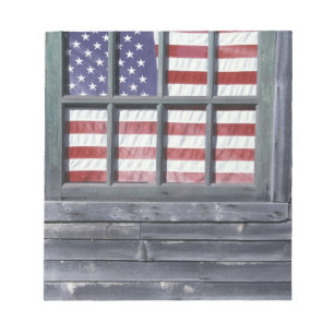 NA, USA, Maine, Georgetown Island. Flagge der Notizblock
