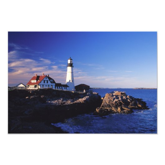 NA, USA, Maine. Leuchtturm Portland Head. Fotodruck (Vorne)