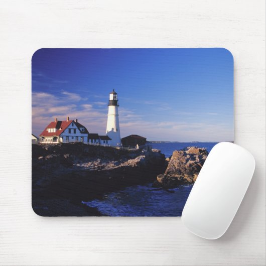NA, USA, Maine. Leuchtturm Portland Head. Mousepad (Mit Mouse)