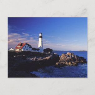NA, USA, Maine. Leuchtturm Portland Head. Postkarte