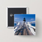 NA, USA, Maine, Port Clyde.  Marshall-Punkt 2 Button (Vorne & Hinten)
