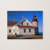 NA, USA, Maine.  West Quoddy Leuchtturm in der Näh Puzzle (Horizontal)