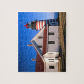NA, USA, Maine.  West Quoddy Leuchtturm in der Näh Puzzle (Vertikal)