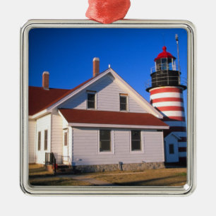 NA, USA, Maine. West Quoddy Leuchtturm in der Nähe Ornament Aus Metall