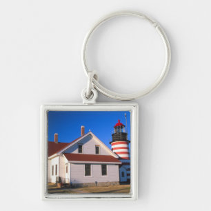 NA, USA, Maine. West Quoddy Leuchtturm in der Nähe Schlüsselanhänger