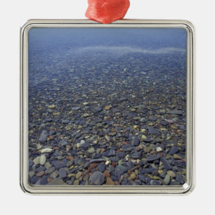NA, USA, Montana, Glacier NP Felsen im Lake Ornament Aus Metall