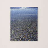 NA, USA, Montana, Glacier NP Rocks in Lake Puzzle (Vertikal)