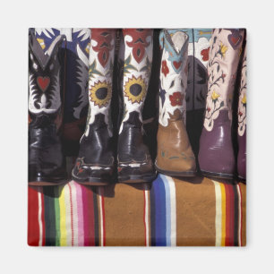 NA, USA, New Mexico, Santa Fe. Cowboystiefel Magnet