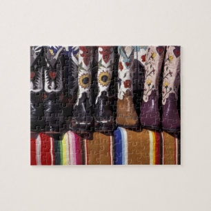 NA, USA, New Mexico, Santa Fe. Cowboystiefel Puzzle