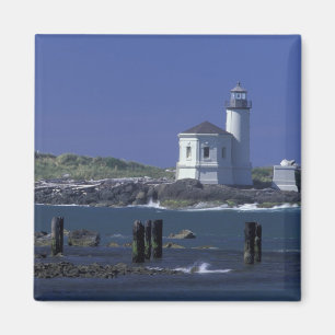 NA, USA, Oregon, Bandon, Coquille Leuchtturm Magnet