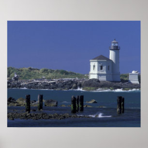 NA, USA, Oregon, Bandon, Coquille Lighthouse Poster