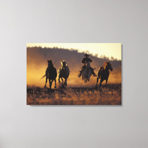 NA, USA, Oregon, Seneca, Ponderosa Ranch, Cowboy 2 Leinwanddruck