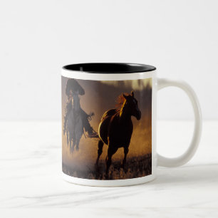 NA, USA, Oregon, Seneca, Ponderosa Ranch, Cowboy 2 Zweifarbige Tasse