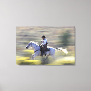 NA, USA, Oregon, Seneca, Ponderosa Ranch, Cowboy Leinwanddruck