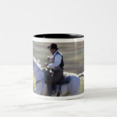 Na, USA, Oregon, Seneca, Ponderosa Ranch, Cowboy Zweifarbige Tasse (Mittel)